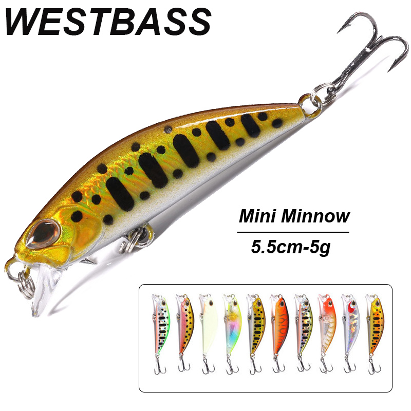 Fishing Lure Swimbait - WESTBASS 1PX 마이크로 미노우 루어 55mm-5g