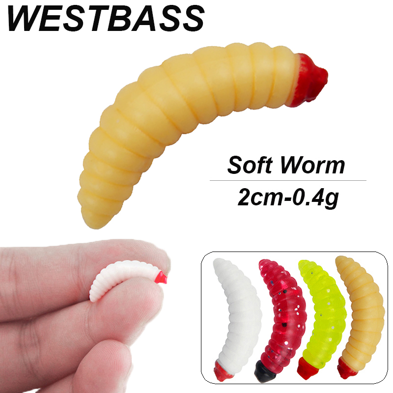 Fishing Lure Swimbait - WESTBASS 20/50PCS 소프트 유충 Swimbait 2cm