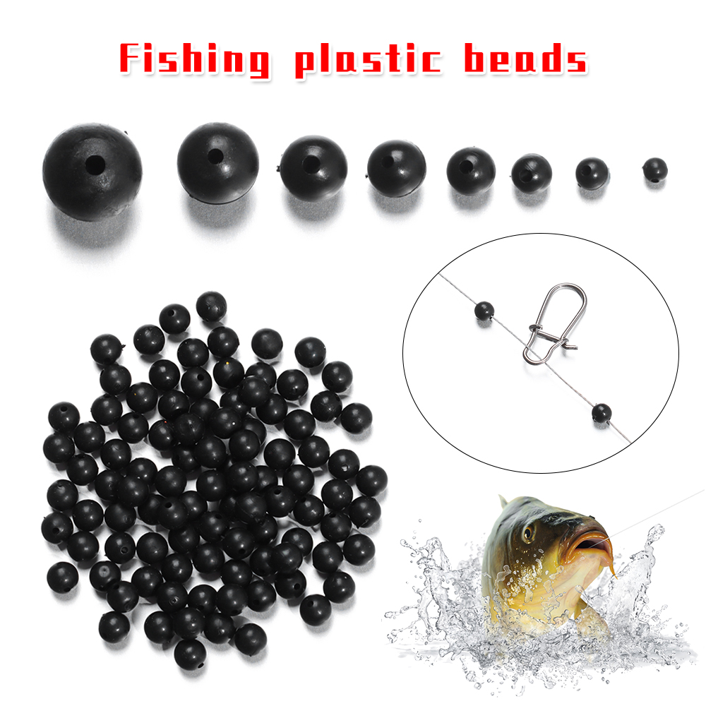 Fishing Lure Accessories - 낚시 비즈 스페이스 스토퍼 블랙 라운드