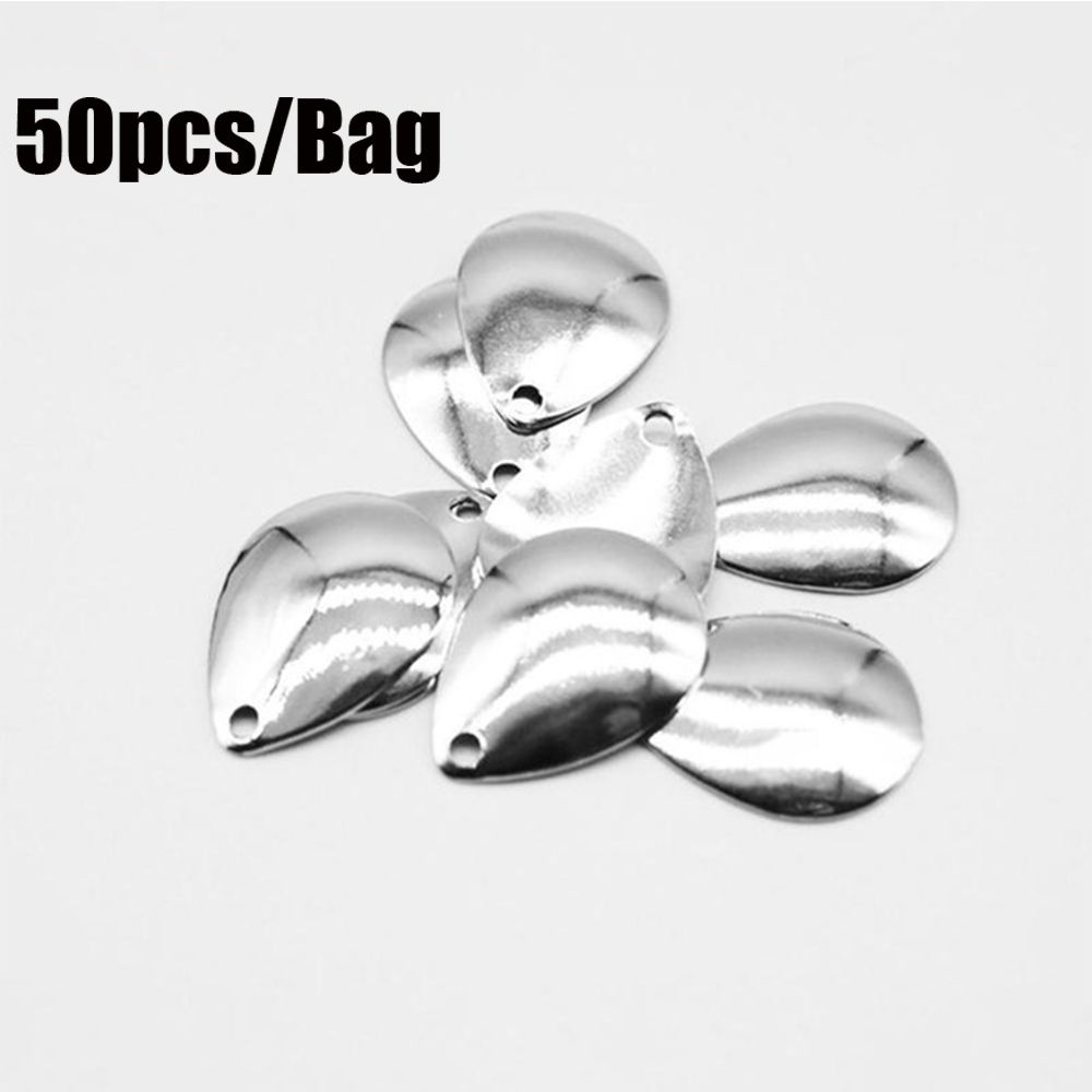 Fishing Lure Spinner - 50개 회전형 스팽글 스무스 니켈 블레이드