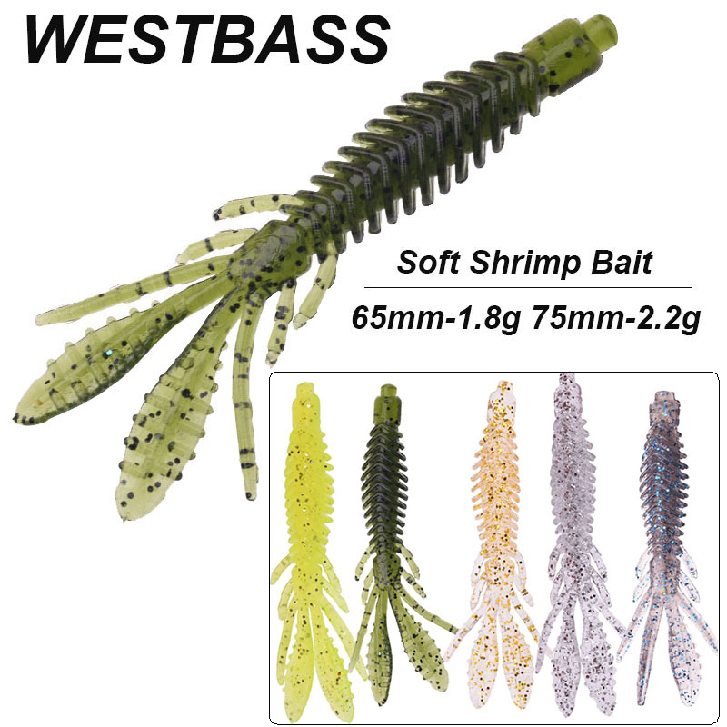 Fishing Lure Swimbait - WESTBASS 5PCS 소프트 유충 미끼 1.8g-2.2g