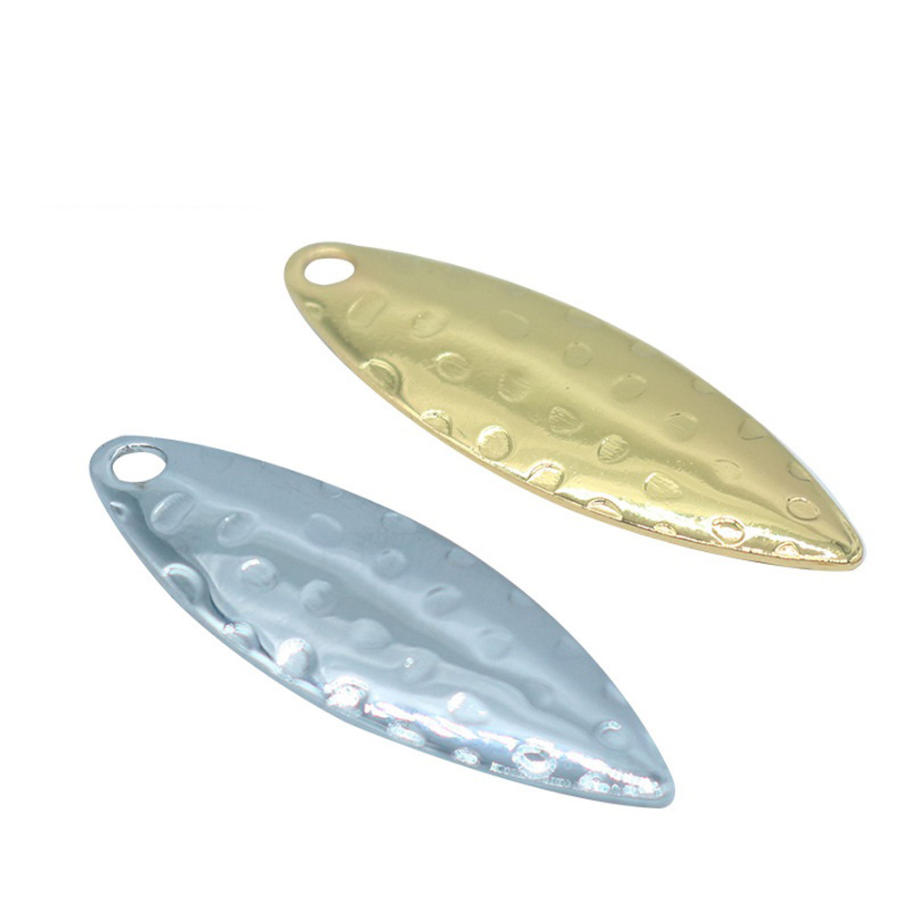 Fishing Lure Spinner - 10개/세트 버드나무잎 모양 스팽글 피트 표면