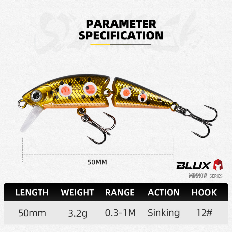 BLUX 박사. 미노우 조인트 50S Swimbait  - Fishing Lure Swimbait 리뷰 및 가격