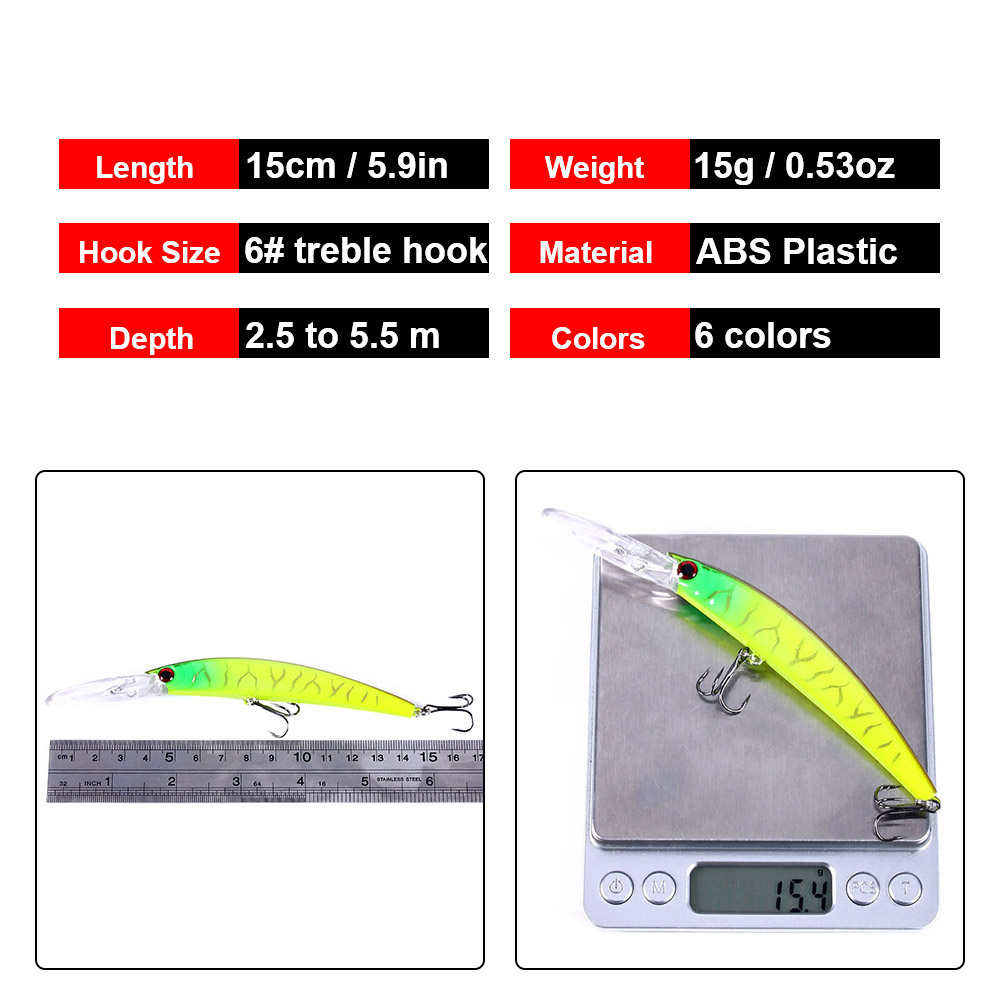 1PCS 15cm 15g 딥 다이빙 저크베이트 인공 하 - Fishing Lure Swimbait 리뷰 및 가격