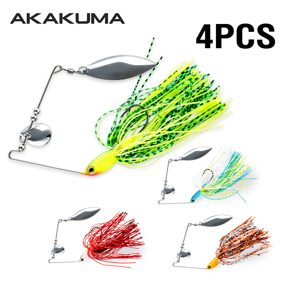 4개입 18g 스피너베이트 낚시 루어 더블 블레이드 위 - Fishing Lure Spinnerbait 리뷰 및 가격