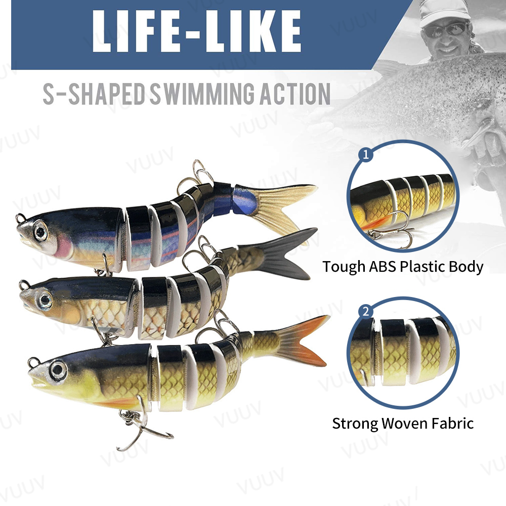10개입 배스 송어용 멀티 조인트 스윔베이트 슬로우 싱 - Fishing Lure Swimbait 리뷰 및 가격