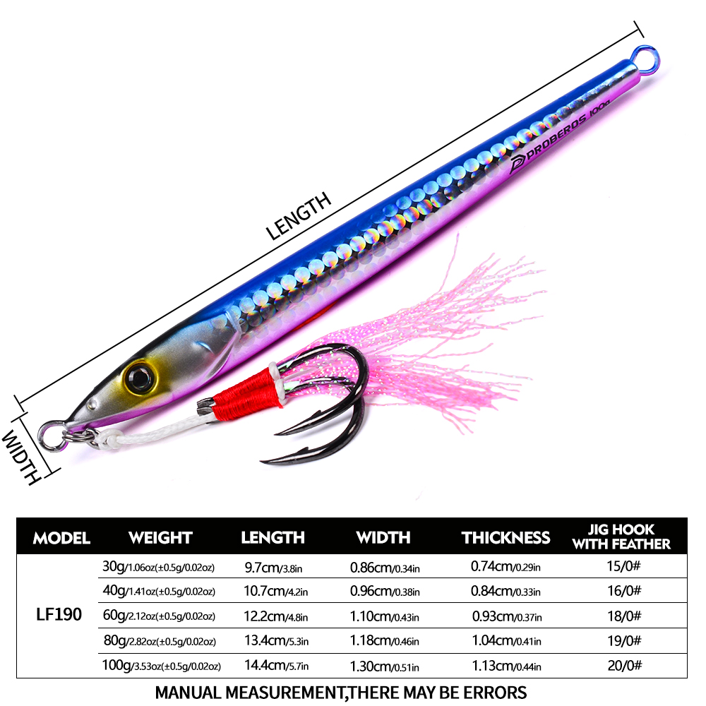 PROBEROS 30-100g 빠른 침강 지그 하드 베 - Fishing Lure Buzzbait 리뷰 및 가격